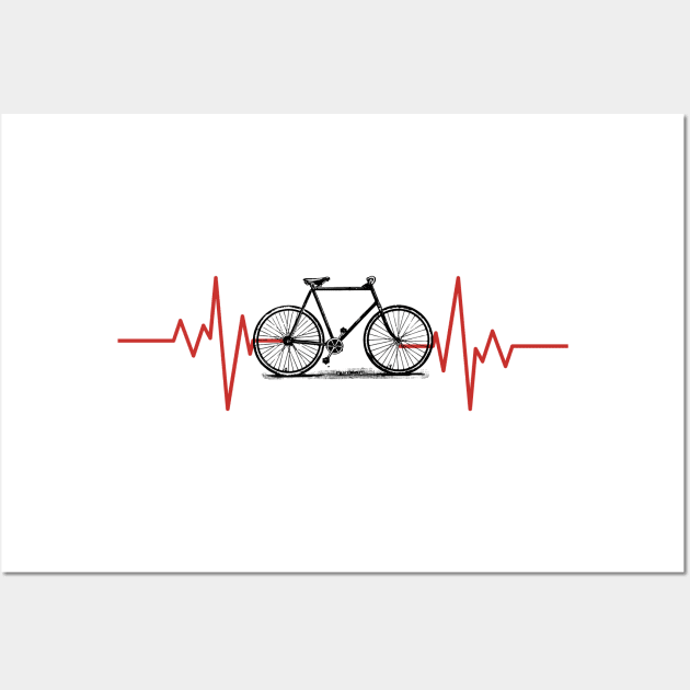 Heart beat of the bicycle - Bike beat Wall Art by LifeSimpliCity